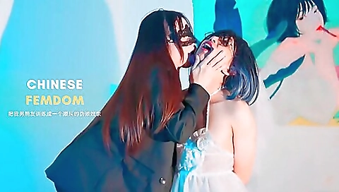 Chinese bride fucked with a large dildo in her pussy