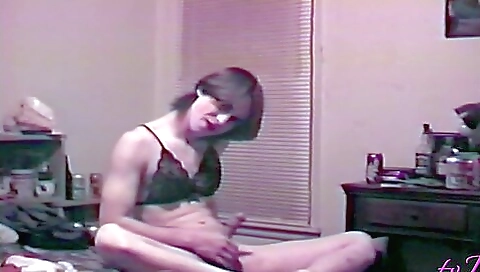 Beautiful brunette in lingerie shows off her beautiful body