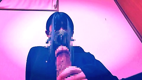 Asian japanese crossdresser masturbates face and pussy