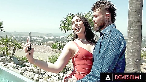 Brunette babe with a sexy ass gets fucked in doggy style