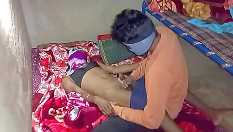 Ebony teen gets a big cock in her tight hole in bed