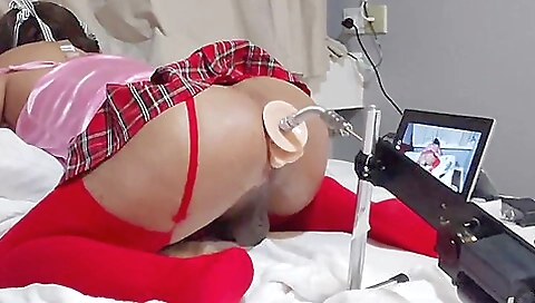 My old friend is playing with me in a tight anal sex video