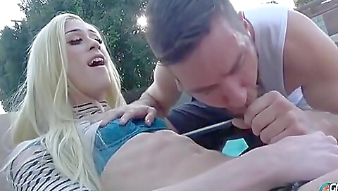 Anal blonde shemale fucked on the floor and in the mouth